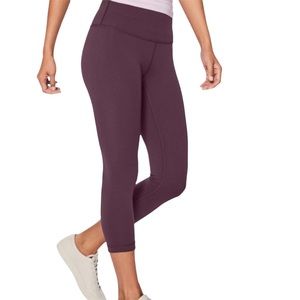 Lululemon Wunder Under Crop Leggings 4 Black Cherry
